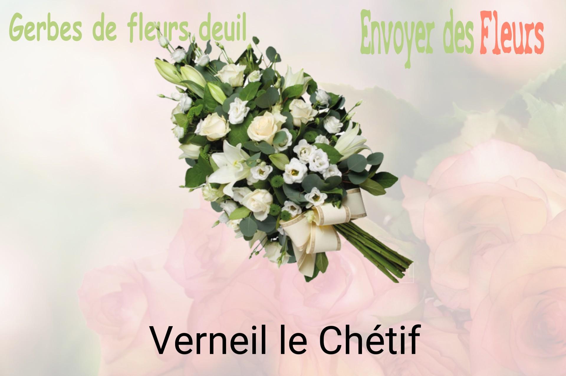 Gerbe de fleurs de deuil livrée à Verneil-le-Chétif